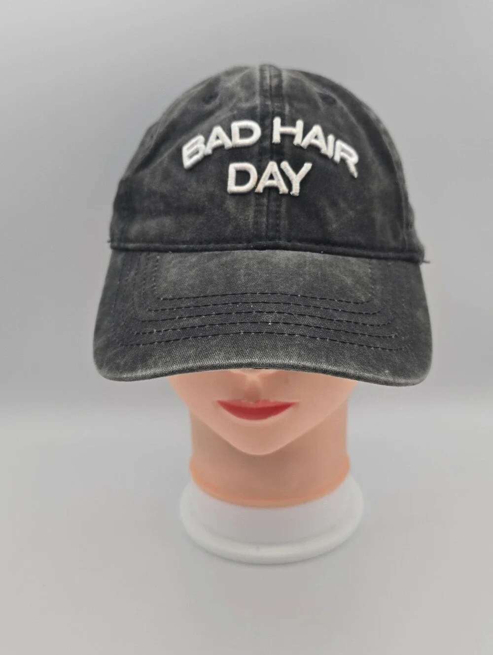 Unbranded Women's Bad Hair Day Gray Adjustable Strapback Hat
